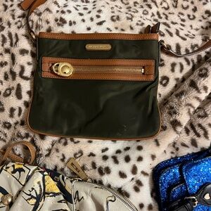 MICHAEL Michael Kors Olive and Tan Crossbody Bag